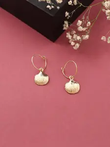 VIRAASI Gold-Toned Contemporary Drop Earrings