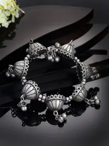 PANASH Silver-Toned Oxidized German Silver Umbrella Bracelet