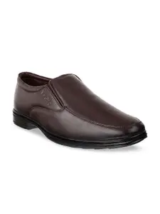 Vardhra Men Brown Solid Leather Formal Shoes