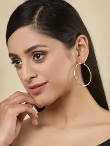 VOGUE PANASH Gold-Plated Circular Hoop Earrings