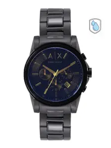 Armani Exchange Men Black Dial Bracelet Style Straps Analogue Multi Function Watch AX2513