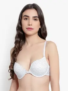 BRACHY White Abstract Bra - Underwired Lightly Padded
