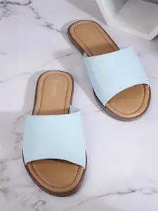 Roadster Women Blue Solid Open Toe Flats