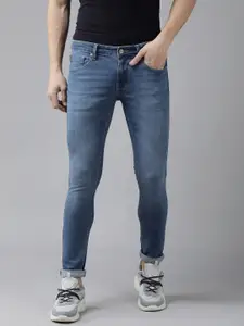 SPYKAR Men Super Skinny Fit Low-Rise Heavy Fade Stretchable Jeans