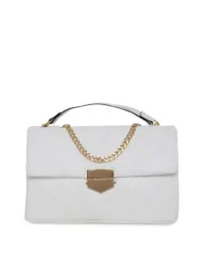 Call It Spring White Structured Satchel With Quilted