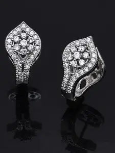 KARATCART AD Studded Silver-Toned Contemporary Studs Earrings