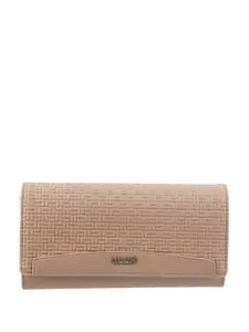 Mochi Beige Textured Envelope Wallet