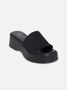 Call It Spring Black Flatform Sandals