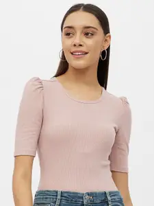 Harpa Pink Women Dusty Pink Fitted Top