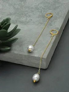 AMI Gold-Toned Contemporary Drop Earrings