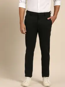 Being Human Men Solid Mid-Rise Regular Fit Chinos Trousers