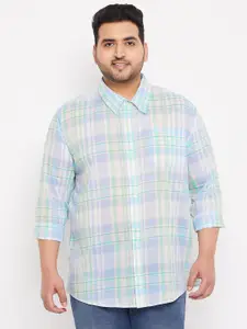 bigbanana Men Plus Size Multicoloured Comfort Tartan Checks Checked Casual Shirt