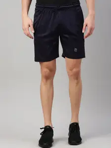 Maniac Men Navy Blue Slim Fit Running Sports Shorts