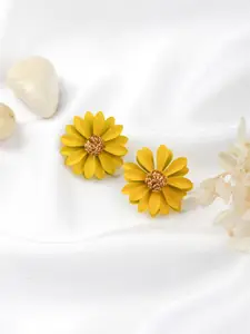 BEWITCHED Yellow Floral Studs Earrings