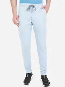 JADE BLUE Men Blue Solid Regular-Fit Track Pants