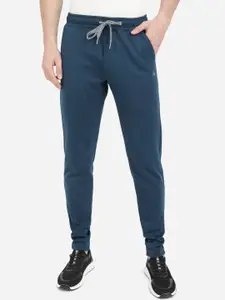 JADE BLUE Men Blue Solid Slim Fit Track Pants