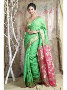 Arhi Green Woven Design Silk Cotton Saree