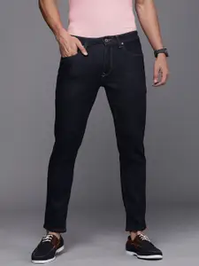 Louis Philippe Jeans Men Navy Blue Slim Fit Low-Rise Stretchable Jeans
