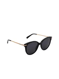 LOVE MOSCHINO Women Black & Gold-Toned Square Sunglasses with UV Protected Lens MOL030