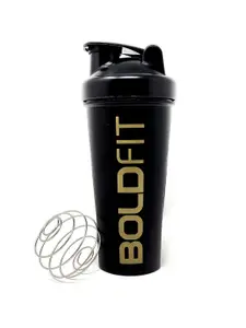 BOLDFIT Black Solid BPA Free Gym Shaker Sipper Bottle