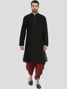 KISAH Men Black Kurta