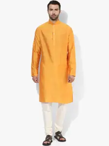 KISAH Men Yellow Kurta with Churidar
