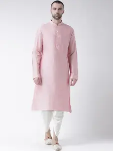 KISAH Men Pink Kurta with Pyjamas