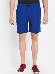 Octave Men Blue Cotton Sports Shorts