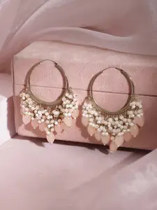 Rubans Gold-Plated Handcrafted Hoop Earrings