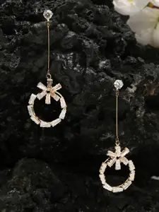 Celena Cole Gold-Plated Contemporary Drop Earrings