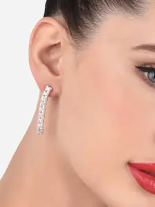 AMI Rose Gold Contemporary Drop Earrings