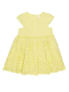 H By Hamleys Girls Yellow Fit and Flare Dress