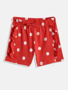 H By Hamleys Girls Red Printed Shorts