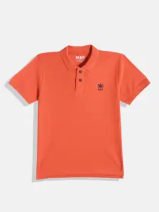 M&H Juniors Boys Pure Cotton Polo Collar T-shirt