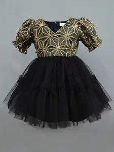 A.T.U.N. A T U N Black Net Dress