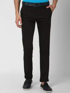 V Dot Men Brown Slim Fit Trousers