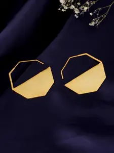 Mitali Jain Gold-Toned Geometric Octa Hoops