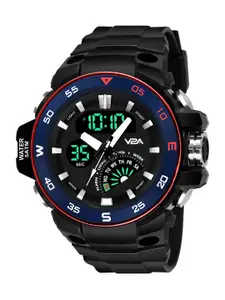 V2A Men Blue Dial & Black Straps Analogue and Digital Multi Function Watch V2A-OT-1822