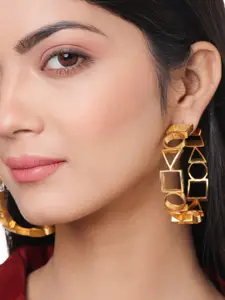 Mitali Jain Gold-Toned Circular Studs Earrings