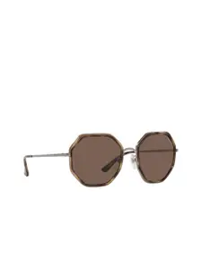 vogue Women Brown Lens & Gunmetal-Toned Other Sunglasses with UV Protected Lens