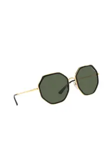 vogue Women Green Lens & Black Sunglasses with UV Protected Lens 8056597524100