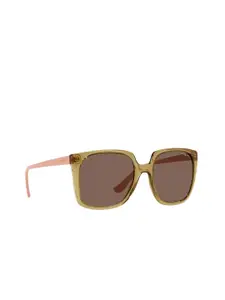 vogue Women Brown Lens & Square Sunglasses with UV Protected Lens