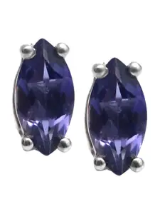 HIFLYER JEWELS Sterling Silver & Blue Contemporary Studs Earrings