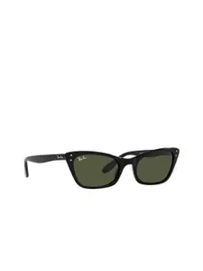 Ray-Ban Women Green Lens & Black Cateye Sunglasses with UV Protected Lens 8056597548779