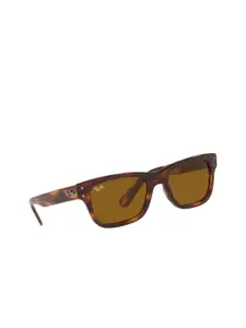 Ray-Ban Men Brown Lens & Brown Rectangle Sunglasses with UV Protected Lens 8056597556491