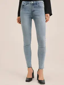 MANGO Women Blue Skinny Fit Stretchable Jeans