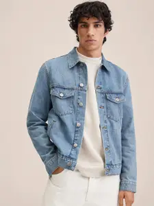 MANGO MAN Pure Cotton Denim Jacket