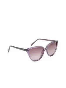 IDEE Women Grey Lens & Purple Cateye Sunglasses with Polarised Lens
