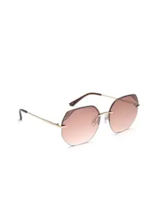 IDEE Women Pink Lens & Gold-Toned Other Sunglasses With UV Protected Lens