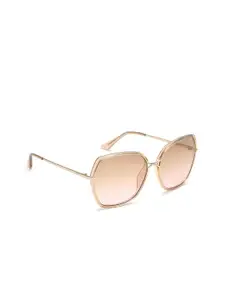 IDEE Women Gold Lens & Gold-Toned Butterfly Sunglasses with UV Protected Lens IDS2767C3SG